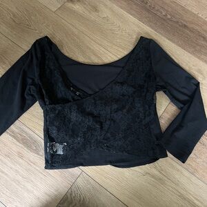 American Eagle Outfitters Black Lace Blouse